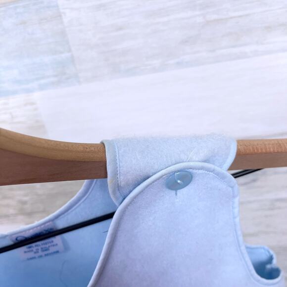 Quiltex Vintage Soft Fleece Wearable Blanket Sleep Sack Blue Bear Balloons Baby - Picture 5 of 6